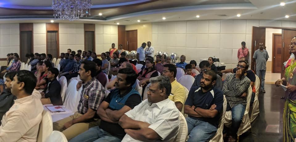 Guest speaker at the Sri Sai Diagnostics Anniversary event